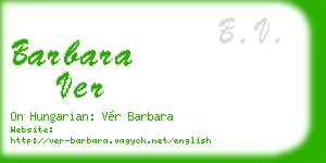 barbara ver business card